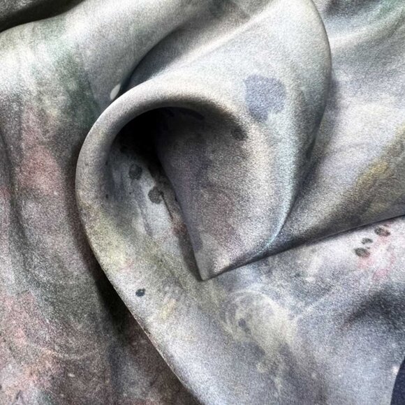 Cosmic Snow Storm & Fairy Dust Square Pure Silk Scarf or Wrap - Picture 6 of 11